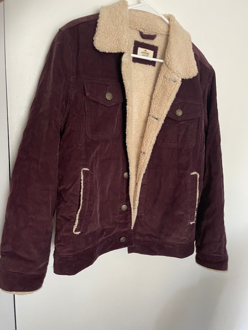 Marine Layer Sherpa Lined Trucker Jacket (small)